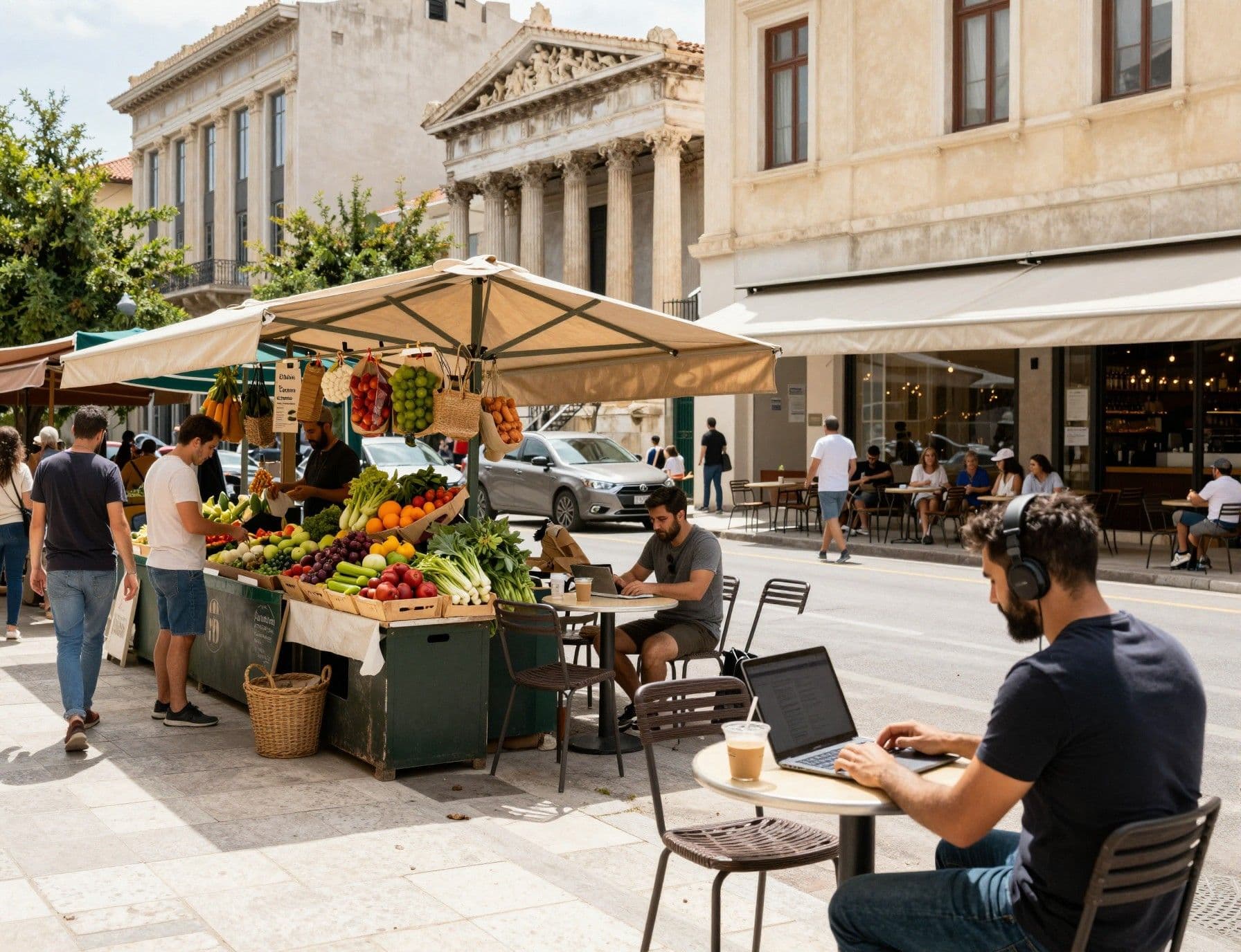 Content illustration 1 for Street Life, Terraces & Real Buying Truths — Greece